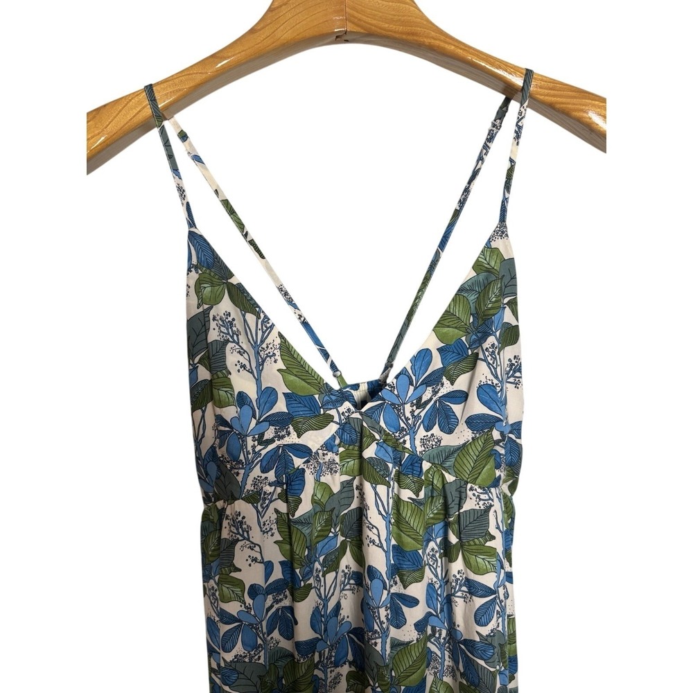 Patagonia Pataloha Womens Small Blue Green Tropical Floral Tencel Midi Dress - Picture 6 of 14